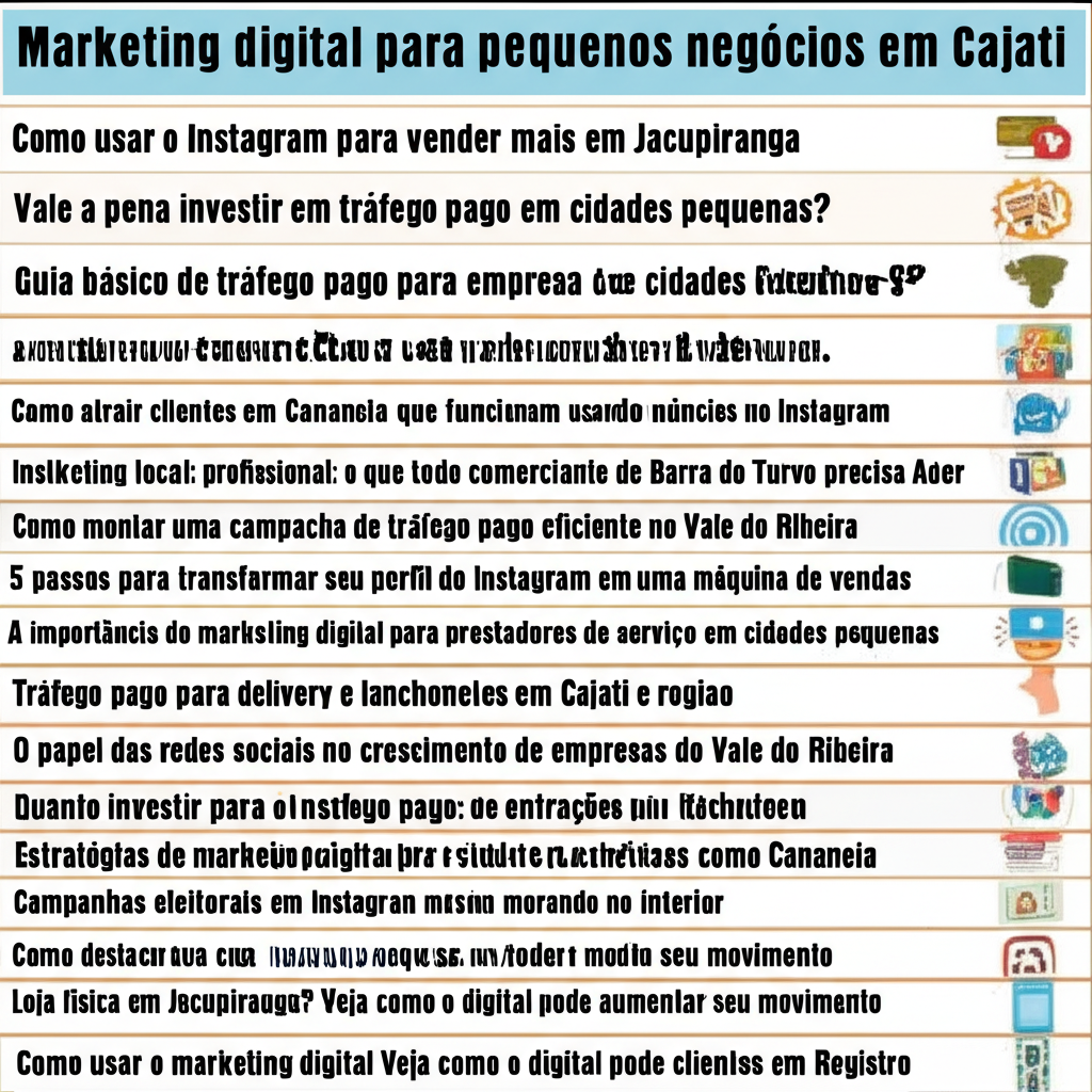 Marketing digital para pequenos negócios em Cajati

Como usar o Instagram para vender mais em Jac