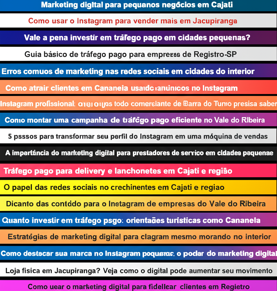 Marketing digital para pequenos negócios em Cajati

Como usar o Instagram para vender mais em Jac