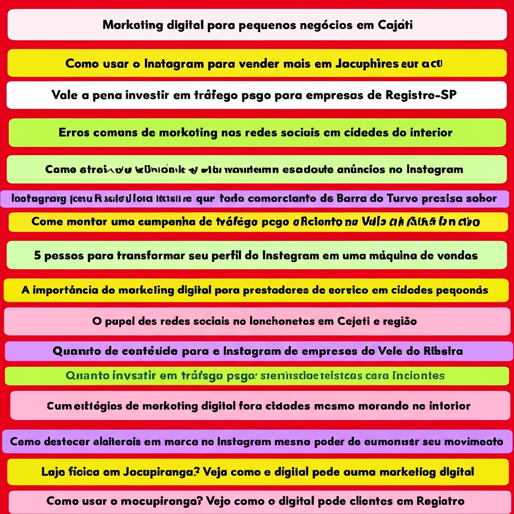 Marketing digital para pequenos negócios em Cajati

Como usar o Instagram para vender mais em Jac