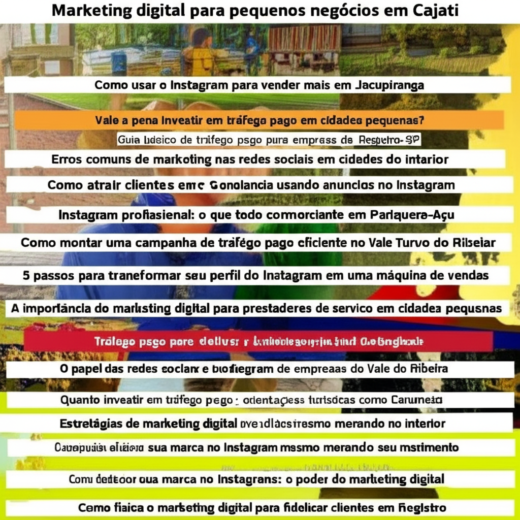 Marketing digital para pequenos negócios em Cajati

Como usar o Instagram para vender mais em Jac