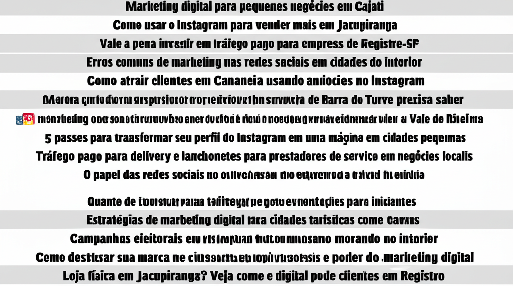 Marketing digital para pequenos negócios em Cajati

Como usar o Instagram para vender mais em Jac