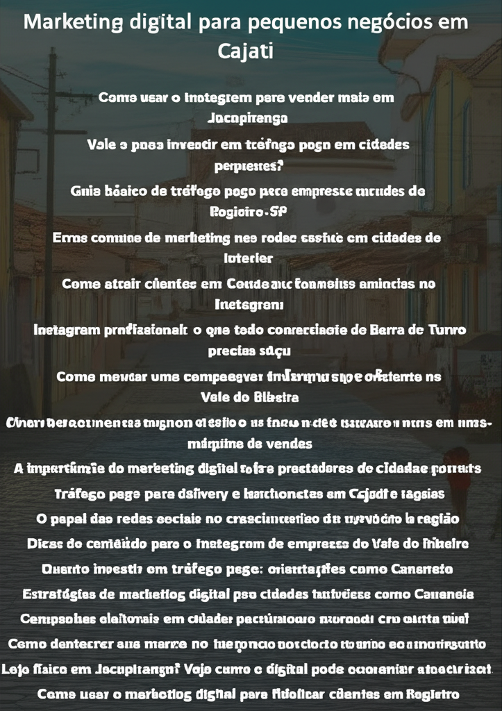 Marketing digital para pequenos negócios em Cajati

Como usar o Instagram para vender mais em Jac
